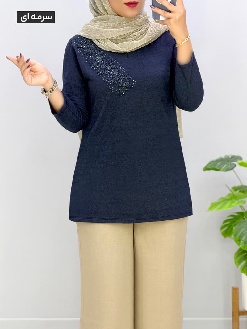 بلوز ویسکوز لیدرا کد 2254835 — تصویر ۵