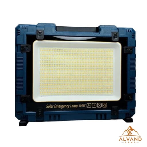 چراغ پروژکتور شارژی خورشیدی 400 وات مدل W8109-2