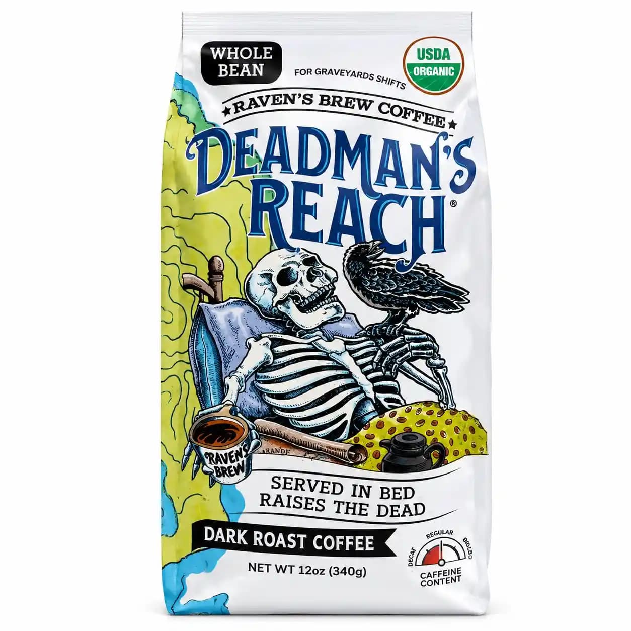 دانه قهوه Deadman’s Reach ریونز برو (Raven’s Brew) دارک رست(۳۴۰ گرم)