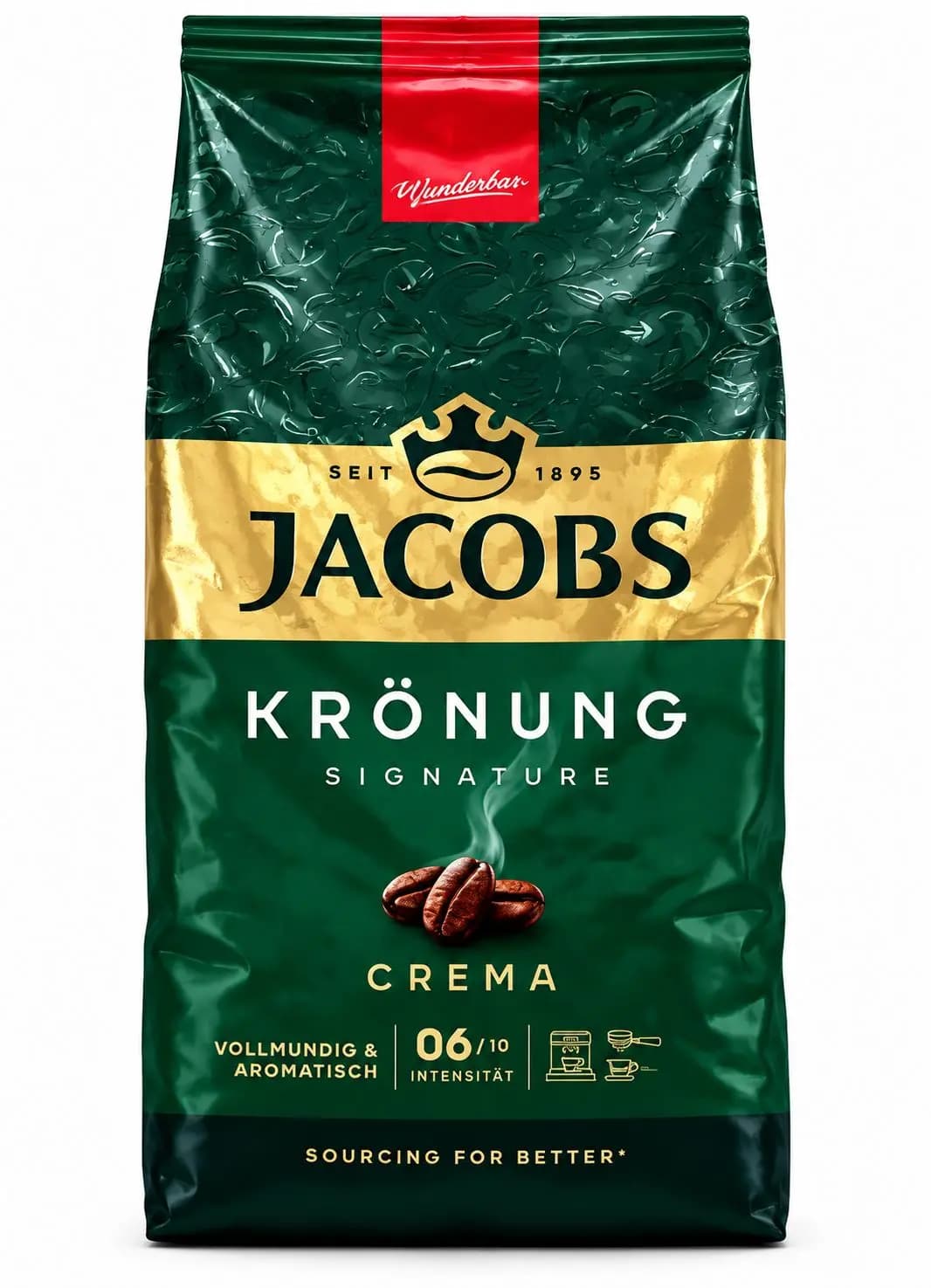 دانه قهوه ۱۰۰۰ گرمی جاکوبز مدل کرونانگ کرما(Jacobs Kronung Signature Crema)