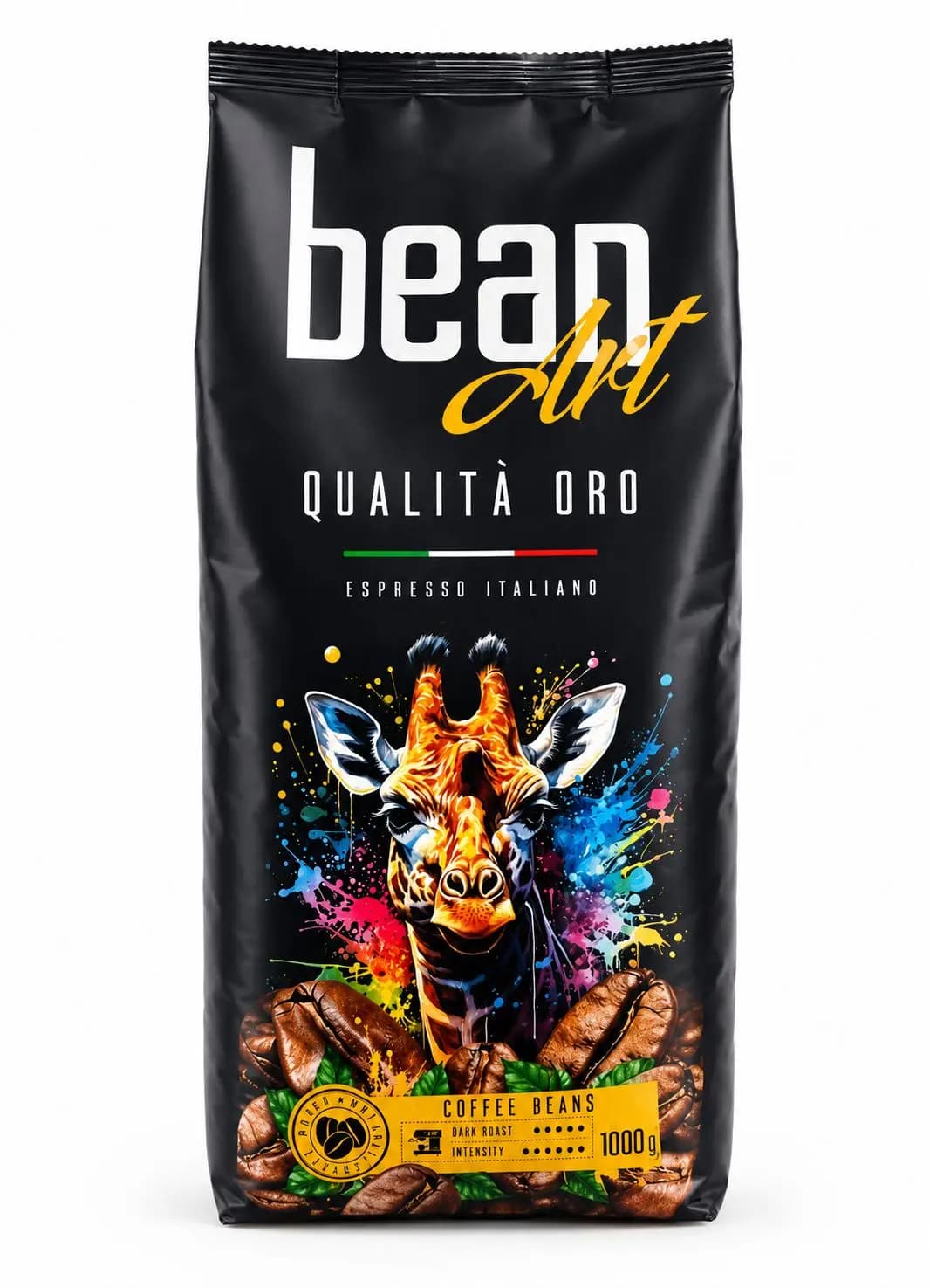 دانه قهوه ۱۰۰۰ گرمی بین آرت کوالیتا اورو(Bean Art Qualità Oro)