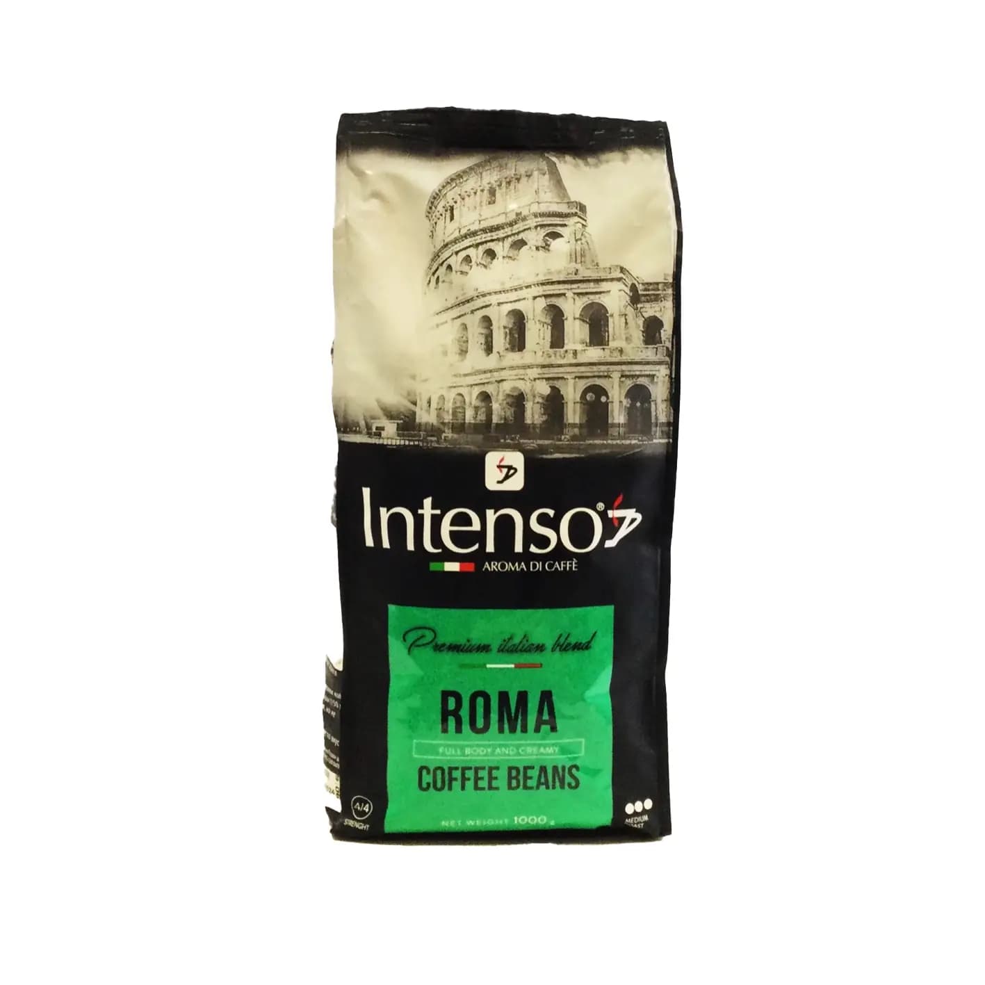 دانه قهوه ۱۰۰۰ گرمی اینتنسو روما(Intenso Roma)