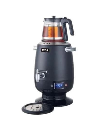 سماور برقی RTS مدل RT-3502 | قوری شیشه‌ای روهمی