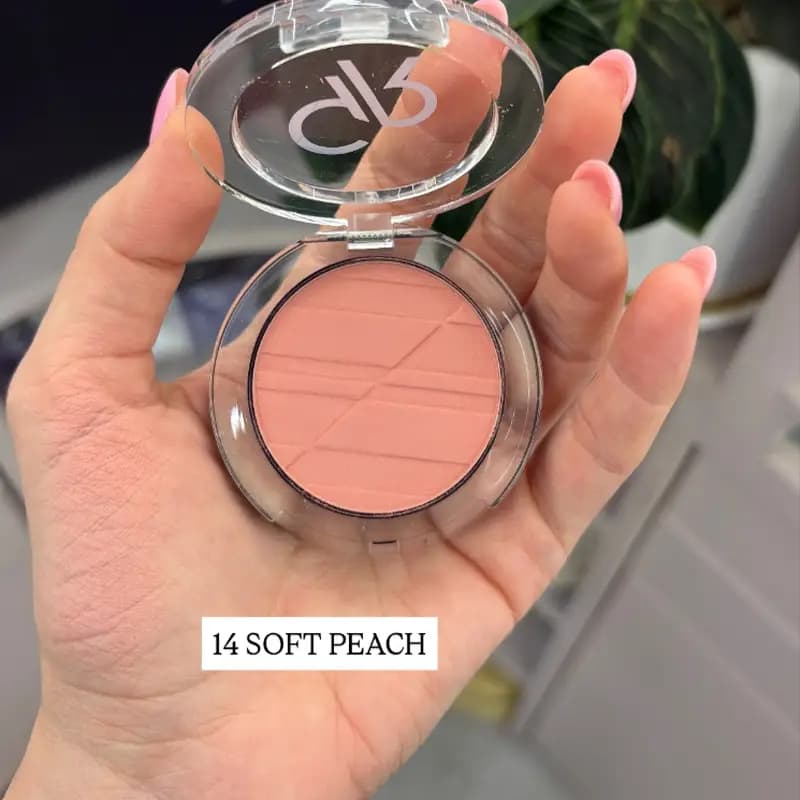 رژ گونه پودری گلدن رز Golden Rose مدل Soft and Silky رنگ 14 Soft Peach حجم 7 گرم (اصل – ترکیه) — تصویر ۲