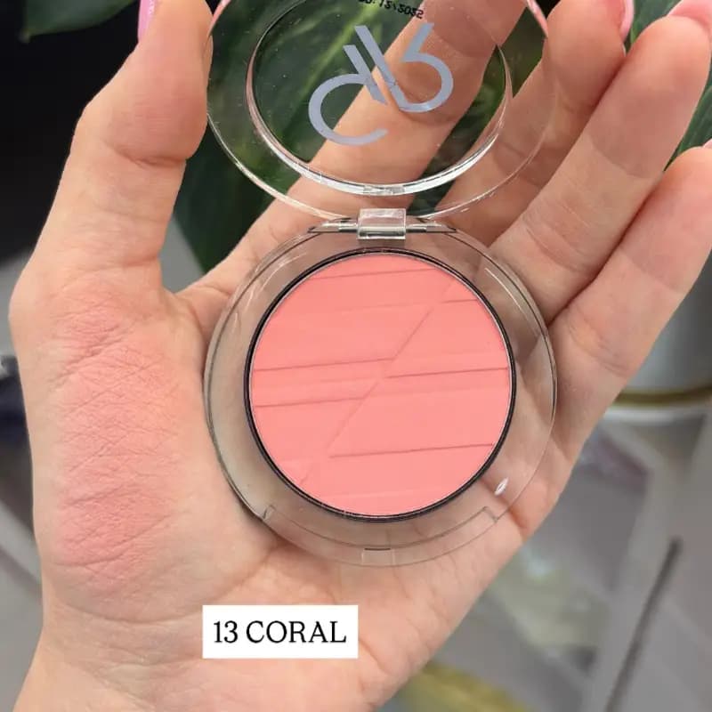 رژ گونه پودری گلدن رز Golden Rose مدل Soft and Silky رنگ 13 Coral حجم 7 گرم (اصل – ترکیه) — تصویر ۲