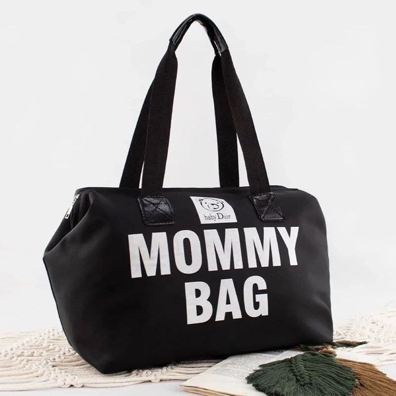 کیف دوشی زنانه MOMMY BAG برزنت کجراه بزرگ و جادار مشکی مناسب باشگاه (کد: ۲۴۵۸۴) — تصویر ۶