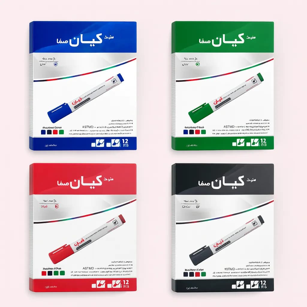 ماژیک وایت برد کیان صفا نوک گرد — تصویر ۷