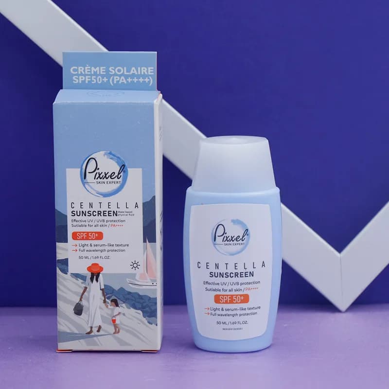 کرم ضدآفتاب بدون رنگ SPF 50 سنتلا پیکسل مناسب انواع پوست 50 میل 92568