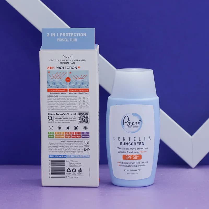 کرم ضدآفتاب بدون رنگ SPF 50 سنتلا پیکسل مناسب انواع پوست 50 میل 92568 — تصویر ۲