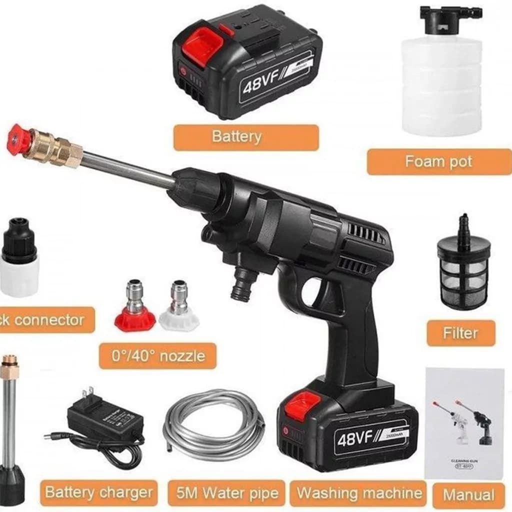 کارواش و سمپاش شارژی حرفه ای مدل Power King 24VF — تصویر ۲
