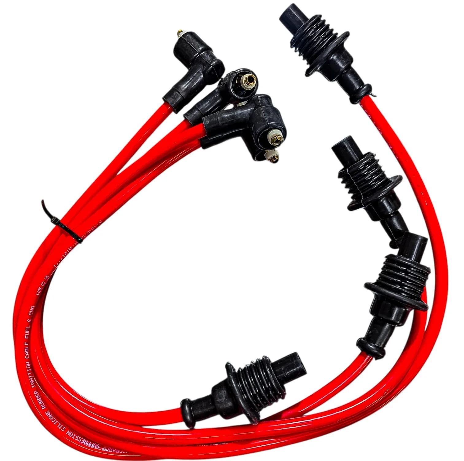 وایر شمع تقویتی خودرو مدل Red wire مناسب برای سمند ، سمند سورن بسته 4 عددی