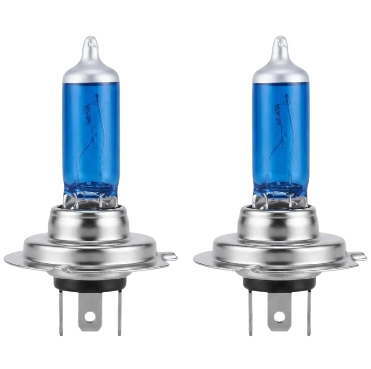 لامپ نور پایین چراغ جلو خودرو تک حالته فورس مدل یخی کد 55W پایه H7 مناسب برای پراید ۱۱۱ و پراید ۱۳۲ بسته ۲ عددی