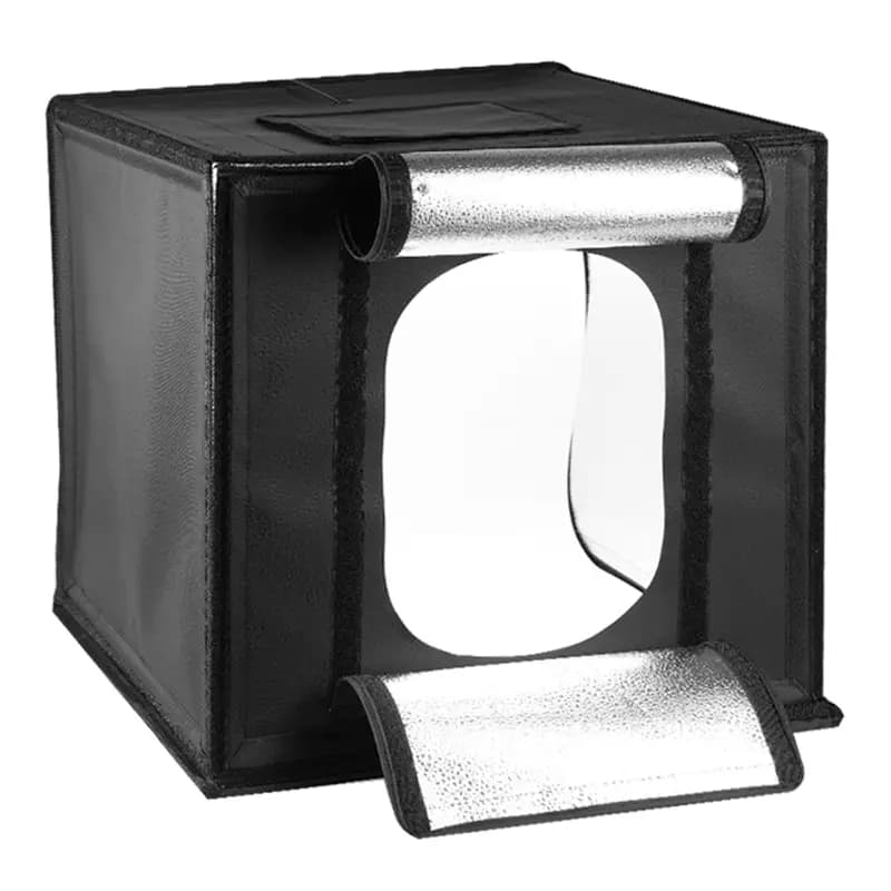 خیمه عکاسی LED دار تک‌حالته (نور سفید) فوتوکس 40 در 40 سانتی‌متر