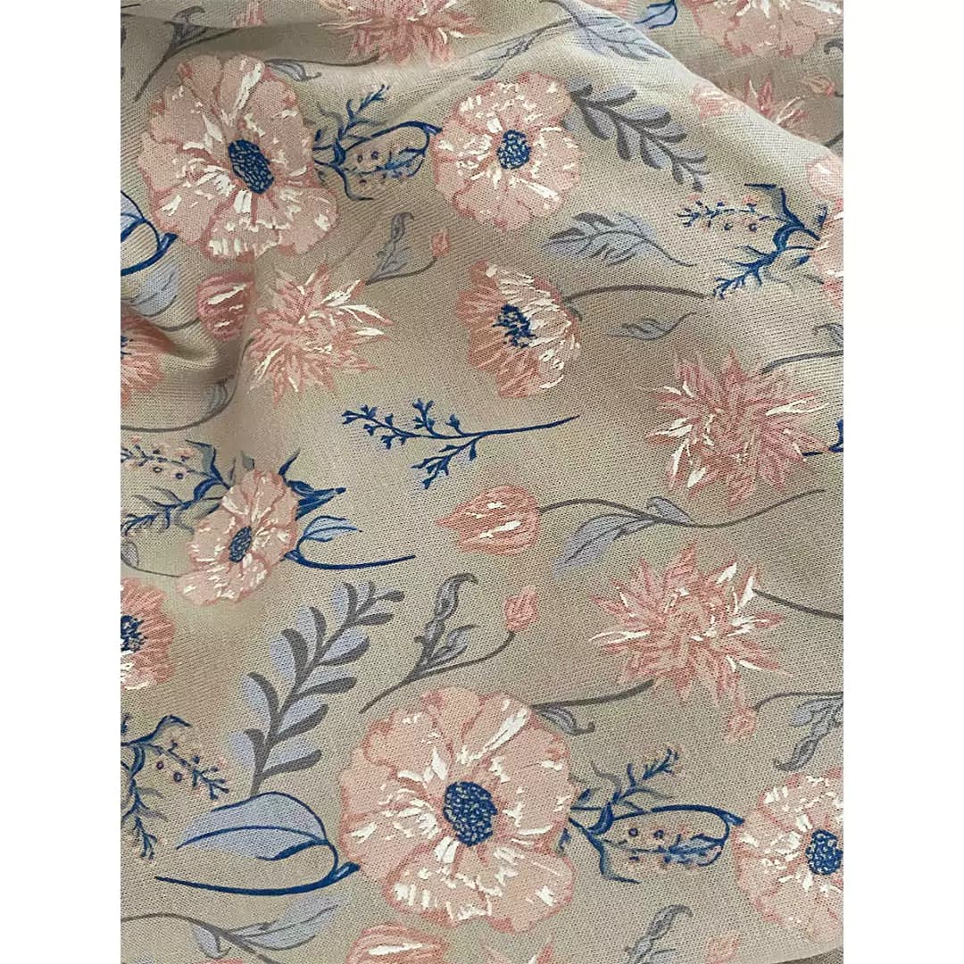 ست بلوز و شلوار گلدار زنانه اسمارا نخی دو تکه مدل 59766 — تصویر ۲