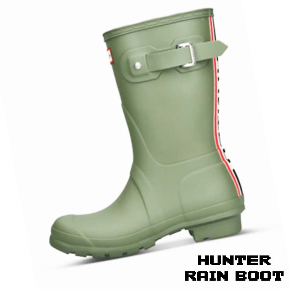 بوت هانتر زنانه ساق کوتاه سبز Hunter Original Rain Women’s Short Boots Green
