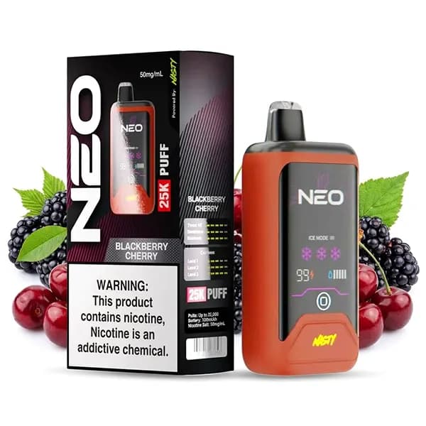 پاد یکبار مصرف 25 هزار پاف شاتوت گیلاس نئو نستی | Nasty Neo 25K Puff Blackberry Cherry