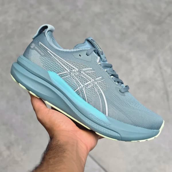اسیکس ژل کایانو طوسی آبی ASICS GEL-KAYANO 33 — تصویر ۲