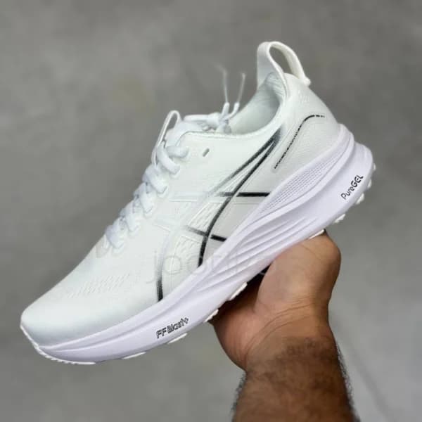 کفش ورزشی اسیکس ژل کایانو 32 سفید ASICS Gel-Kayano 32 White Pure Silver