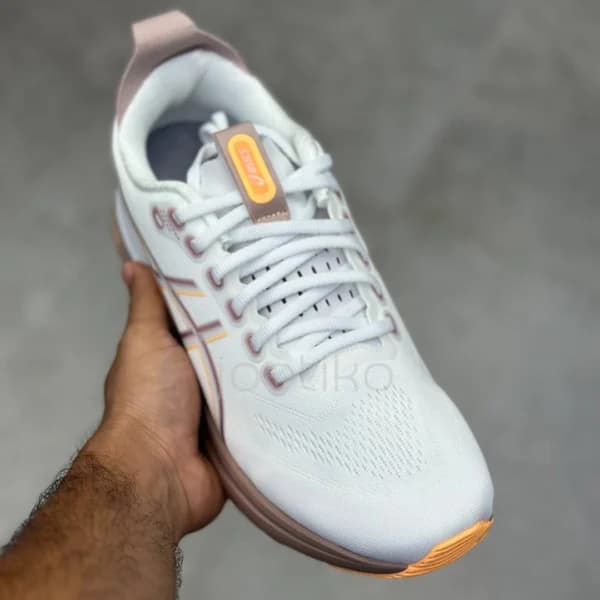 کفش ورزشی اسیکس ژل کایانو 32 ASICS Gel-Kayano 32 White Orange Glow — تصویر ۲