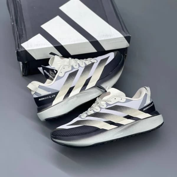 آدیداس آدیزیرو ایوو اس‌ال ای‌تی‌آر بژ مشکی طوسی adidas Adizero Evo SL ATR Beige Black KK0309 — تصویر ۳