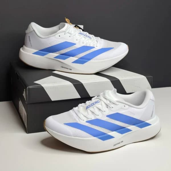 آدیداس آدیزیرو اس ال سفید آبی adidas Adizero Evo SL White Blue Fusion JS4454