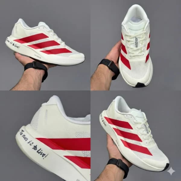 آدیداس آدیزیرو سفید قرمز adidas Adizero Evo SL JS1182 — تصویر ۲