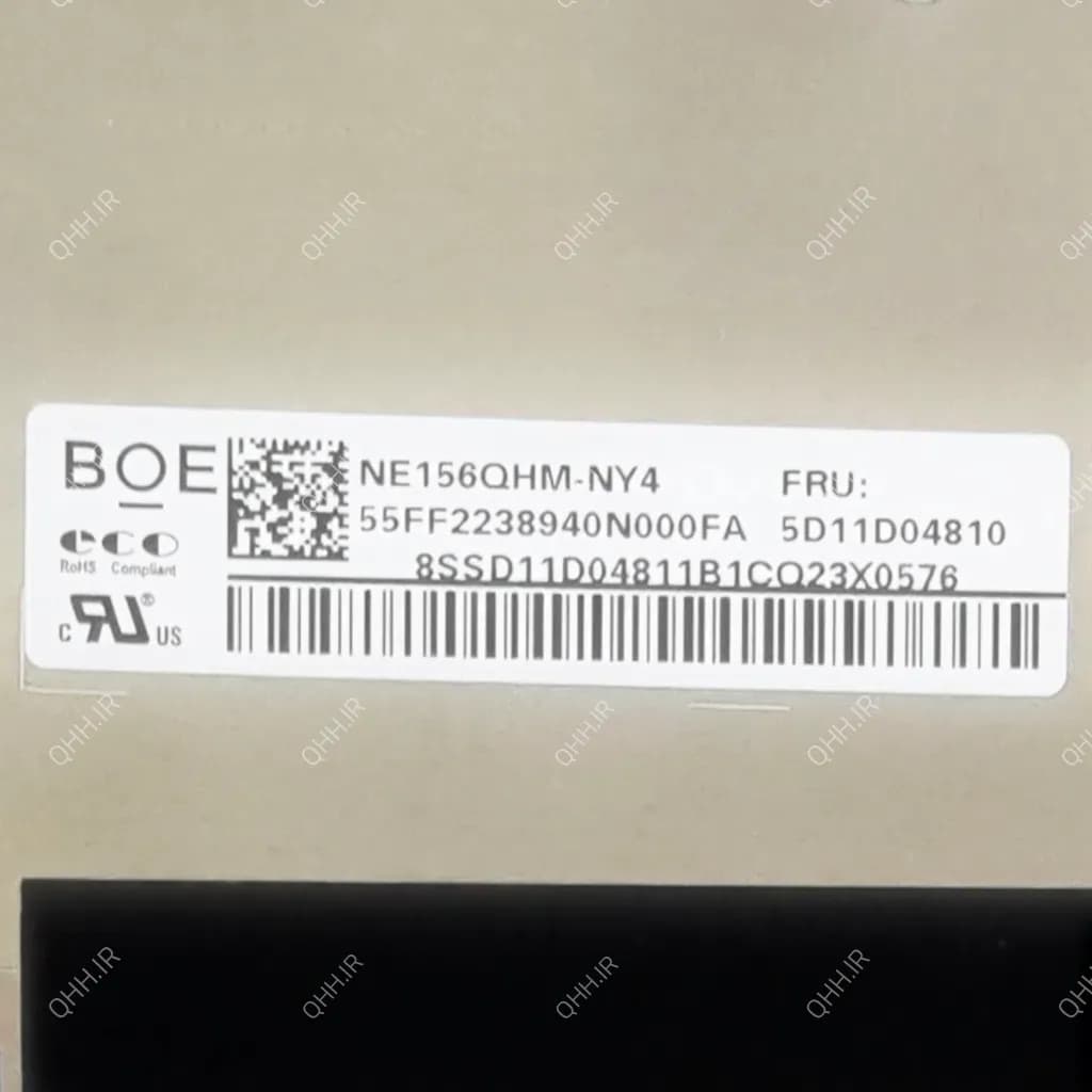 ال ای دی لپ تاپ 15.6 BOE NE156QHM-NY1_NY4 نازک مات 40 پین QHD-EDP-165HZ بدون جاپیچ 350x216x2.6mm پشت لوگو خالی — تصویر ۴
