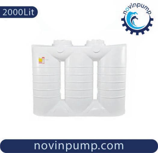 مخزن 2000 لیتری پلی اتیلن آسانرو (گرد) تک لایه