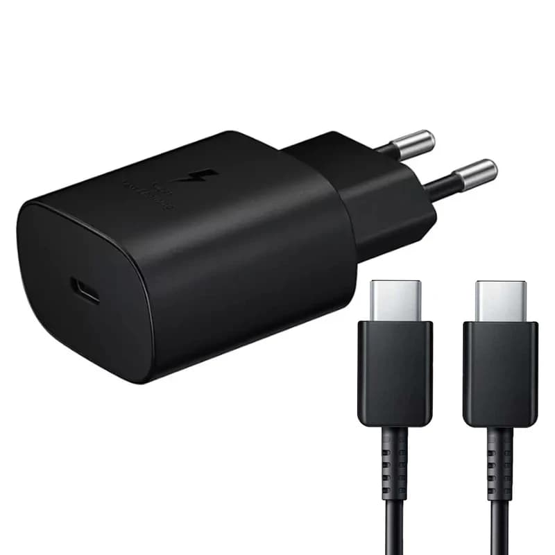 شارژر دیواری 25 وات سامسونگ S21FE همراه کابل USB-C (غیر اصل) — تصویر ۴