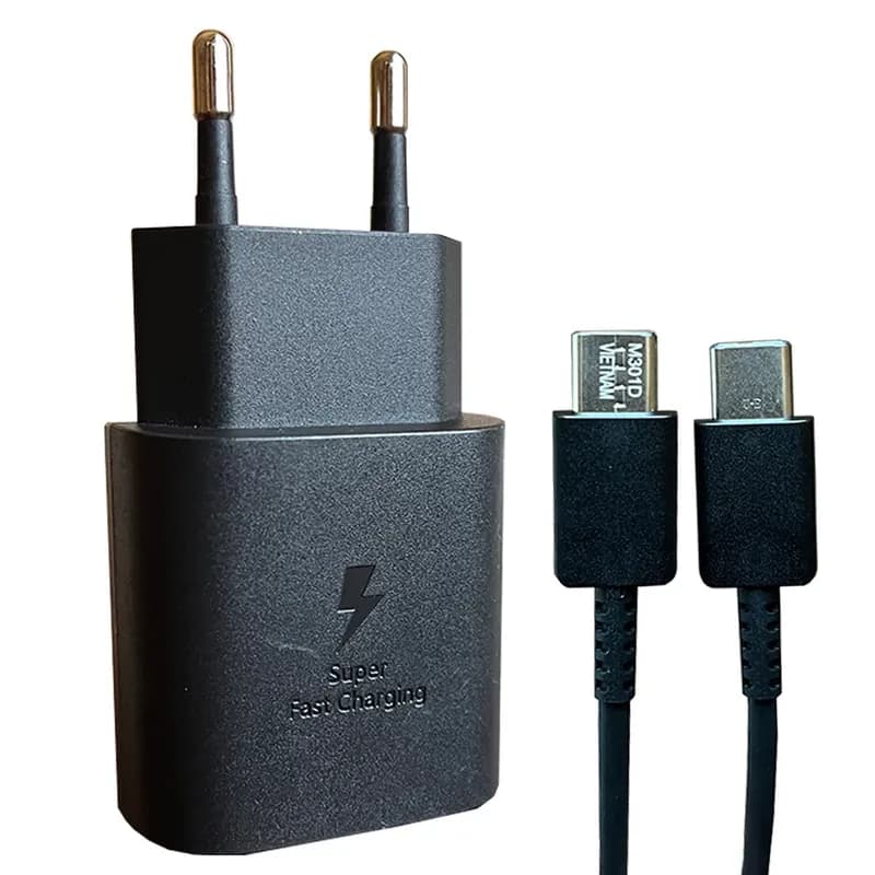 شارژر دیواری 25 وات سامسونگ S21FE همراه کابل USB-C (غیر اصل)