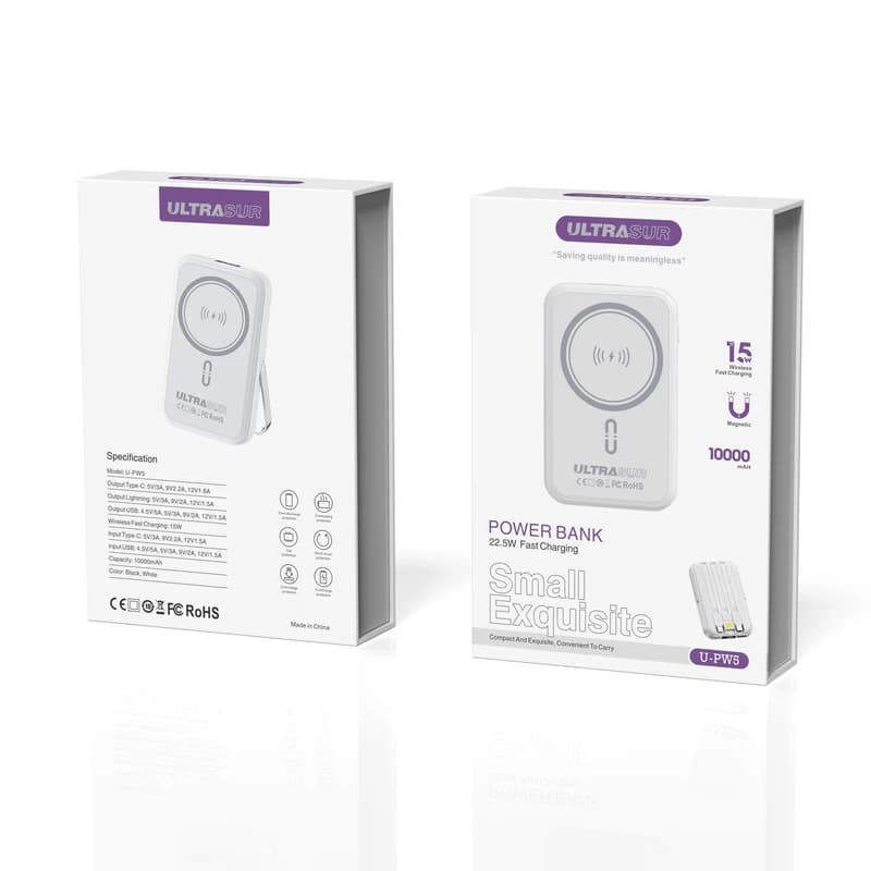 پاوربانک وایرلس اولتراسور ultrasur مدل U-PW5 ظرفیت 10000 میلی آمپر — تصویر ۶