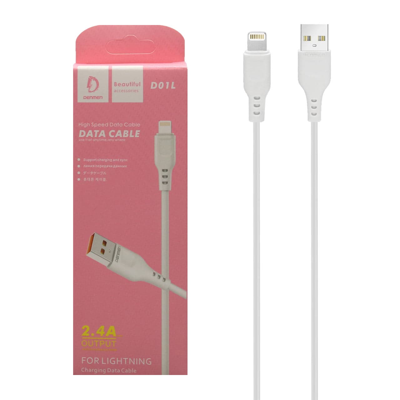 کابل تبدیل USB به LIGHTENING دنمن مدل D01L