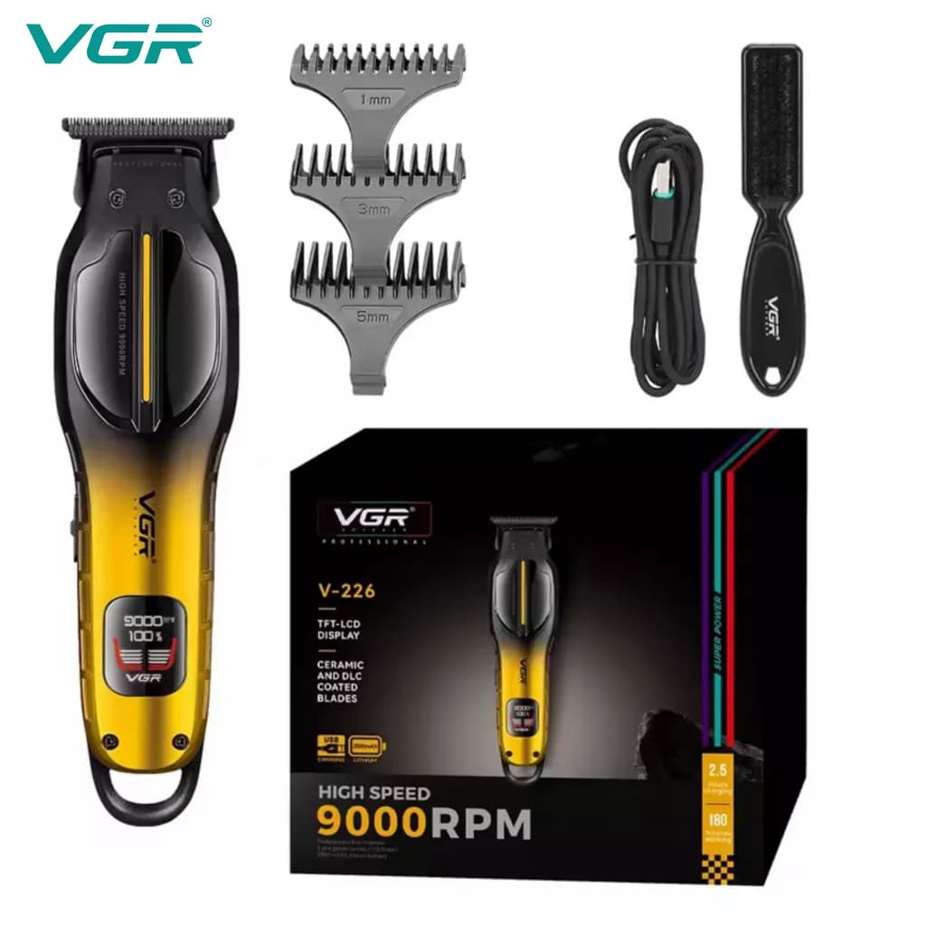 ماشین اصلاح خط زن وی جی آر VGR V-226 مشکی طلایی