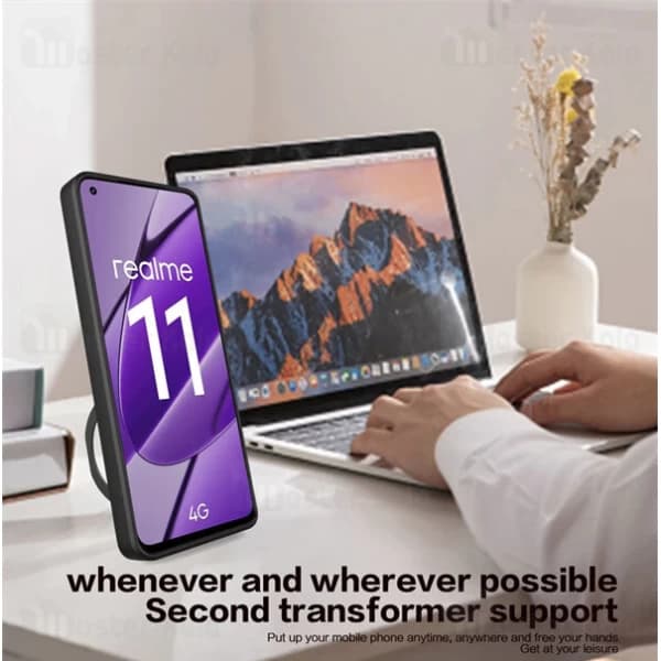 قاب ضد ضربه مگنتی Realme 11 4G Magnetic Support Case دارای محافظ دوربین — تصویر ۲