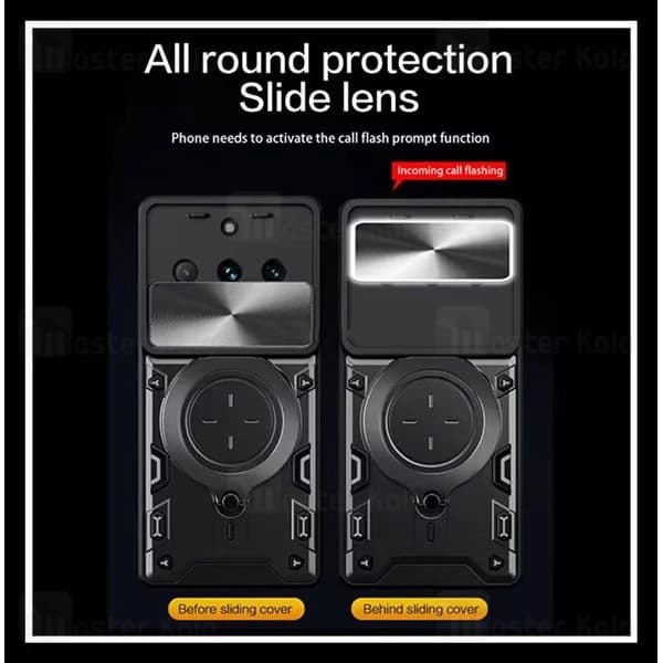 قاب ضد ضربه مگنتی Realme 11 5G China Magnetic Support Case دارای محافظ دوربین — تصویر ۲