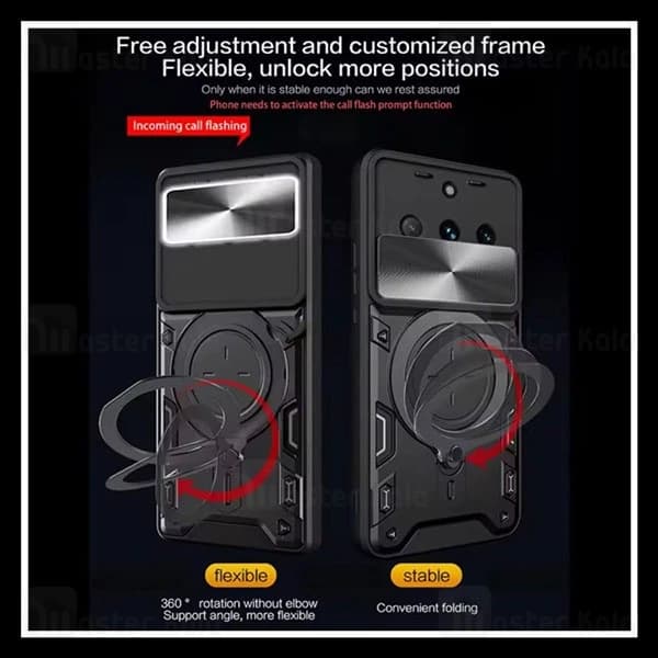 قاب ضد ضربه مگنتی Realme 11 5G China Magnetic Support Case دارای محافظ دوربین — تصویر ۳