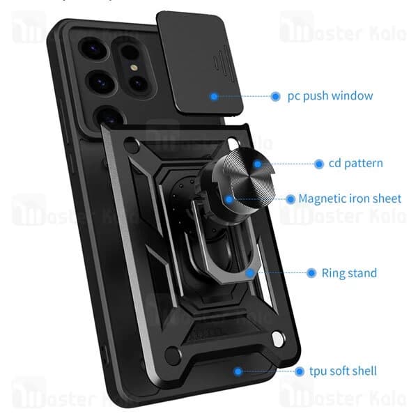 گارد محافظ ضد ضربه انگشتی Samsung Galaxy S24 ULTRA SHUNIJA Case دارای محافظ دوربین — تصویر ۲
