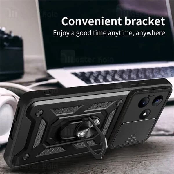 گارد محافظ ضد ضربه انگشتی Realme C51 SHUNIJA Case دارای محافظ دوربین — تصویر ۶