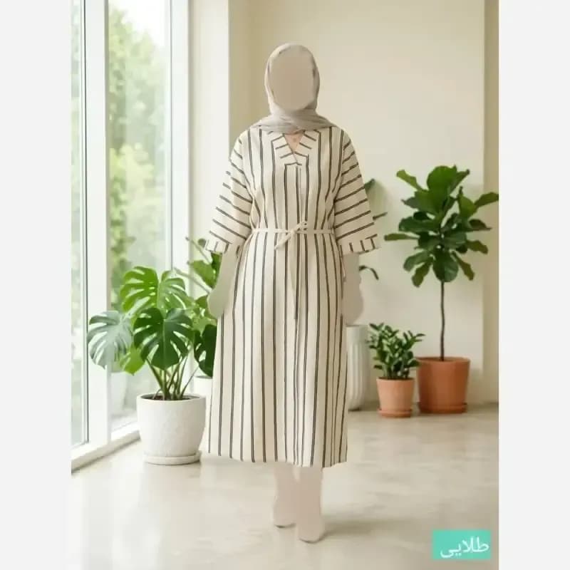 مانتو لینن زنانه مدل الیس قد 120 رنگبندی متنوع — تصویر ۳