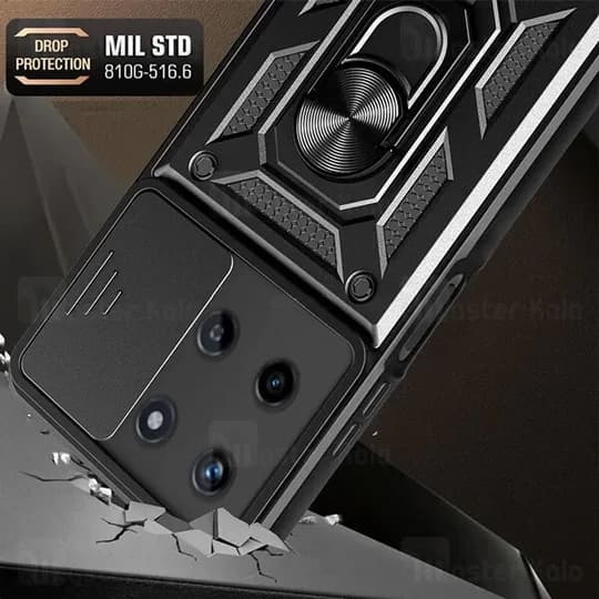 گارد محافظ ضد ضربه انگشتی Realme 11 4G SHUNIJA Case دارای محافظ دوربین — تصویر ۴