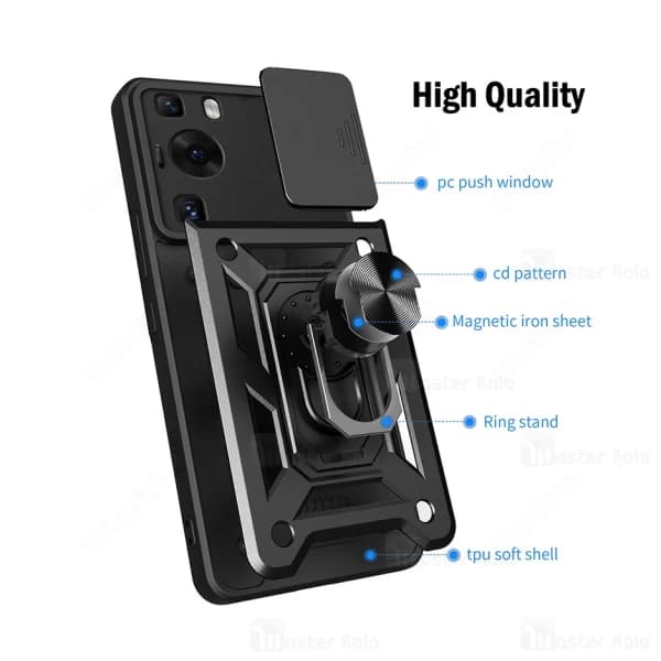 گارد محافظ ضد ضربه انگشتی Huawei P60 / P60 Pro SHUNIJA Case دارای محافظ دوربین — تصویر ۷