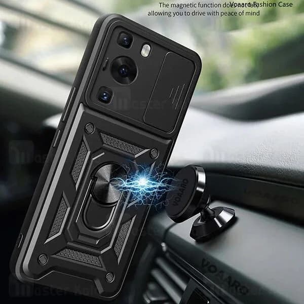 گارد محافظ ضد ضربه انگشتی Huawei P60 / P60 Pro SHUNIJA Case دارای محافظ دوربین — تصویر ۴
