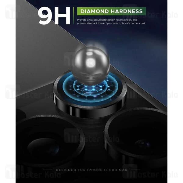محافظ لنز فلزی دوربین گرین لاین Apple iPhone 15 Pro / 15 Pro Max Green Lion Classic Camera Lens — تصویر ۳