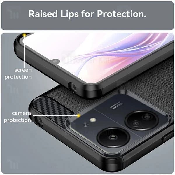 قاب فیبر کربنی شیائومی Xiaomi Poco C65 Rugged Armor Fiber Carbon — تصویر ۶