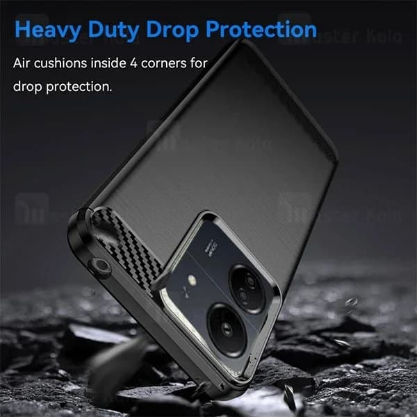 قاب فیبر کربنی شیائومی Xiaomi Poco C65 Rugged Armor Fiber Carbon — تصویر ۴