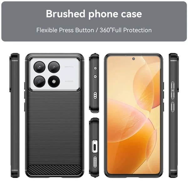 قاب فیبر کربنی شیائومی Xiaomi Poco X6 Pro / Redmi K70E Rugged Armor Fiber Carbon — تصویر ۴
