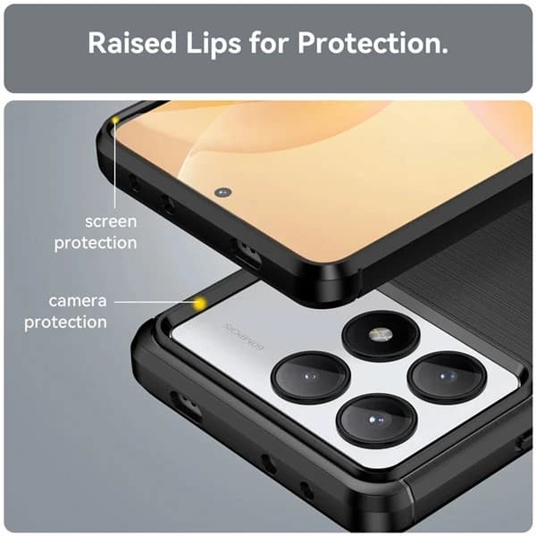 قاب فیبر کربنی شیائومی Xiaomi Poco X6 Pro / Redmi K70E Rugged Armor Fiber Carbon — تصویر ۸