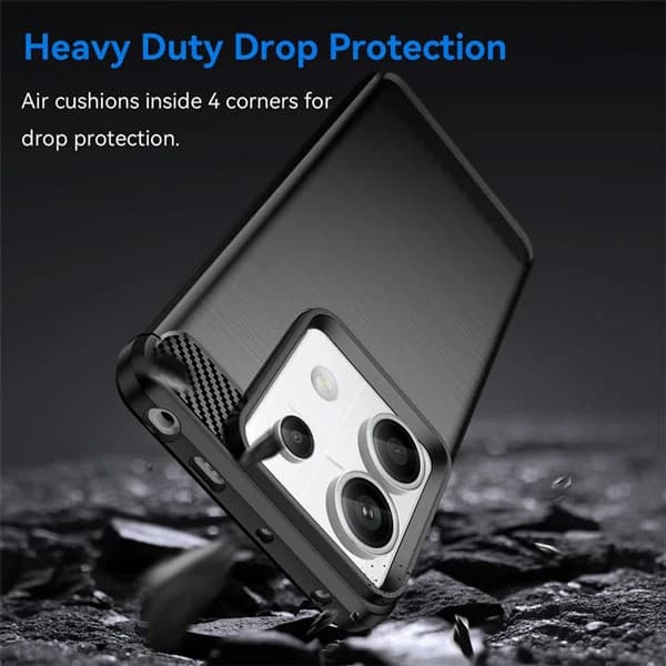قاب فیبر کربنی شیائومی Xiaomi Redmi Note 13 Pro 5G / Poco X6 5G Rugged Armor Fiber Carbon — تصویر ۸