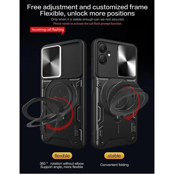 قاب ضد ضربه مگنتی Samsung Galaxy A05 Magnetic Support Case دارای محافظ دوربین — تصویر ۲