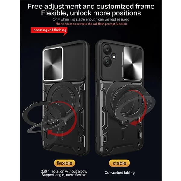 قاب ضد ضربه مگنتی Samsung Galaxy A05 Magnetic Support Case دارای محافظ دوربین — تصویر ۷
